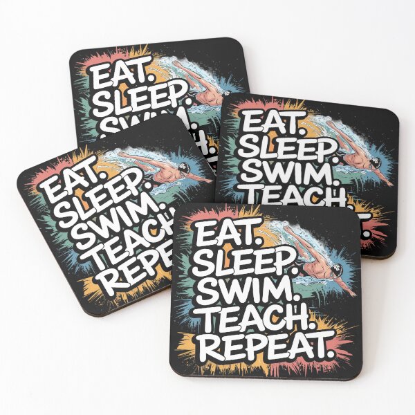 Item preview, Eat. Sleep. Swim. Teach. Repeat. designed and sold by MagicWander.