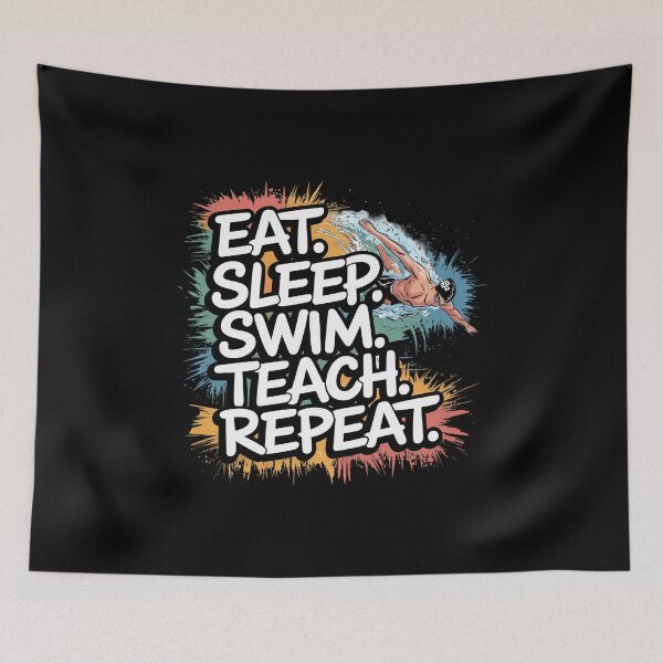 Item preview, Eat. Sleep. Swim. Teach. Repeat. designed and sold by MagicWander.