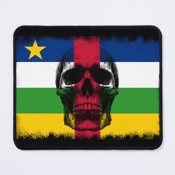 Item preview, CENTRAL AFRICAN REPUBLIC SKULL FLAG NATION RAREART COUNTRY HALLOWEEN #ogirdor designed and sold by ogirdorgraphics.