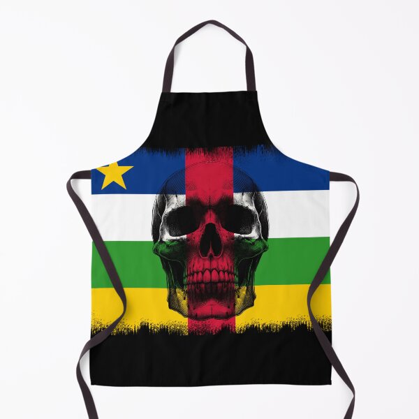 Item preview, CENTRAL AFRICAN REPUBLIC SKULL FLAG NATION RAREART COUNTRY HALLOWEEN #ogirdor designed and sold by ogirdorgraphics.