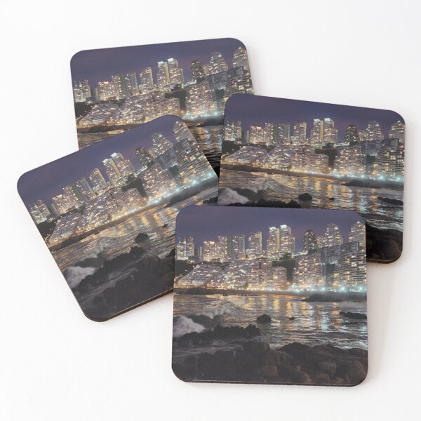Item preview, Coastal buildings illuminating Cochoa Beach in the Pacific Ocean (Valparaíso, Chile) designed and sold by MAMB007.