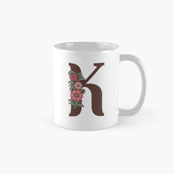 Aperçu de l'œuvre Monogramme K fleuri créée et vendue par DonnaRaquel.
