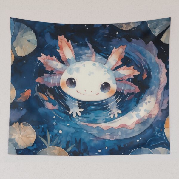 Item preview, Whimsical Axolotl in Moonlit Waters designed and sold by AshiraCreations.