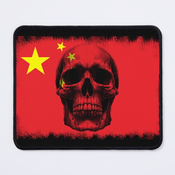 Item preview, CHINA SKULL FLAG NATION RAREART COUNTRY HALLOWEEN #ogirdor designed and sold by ogirdorgraphics.