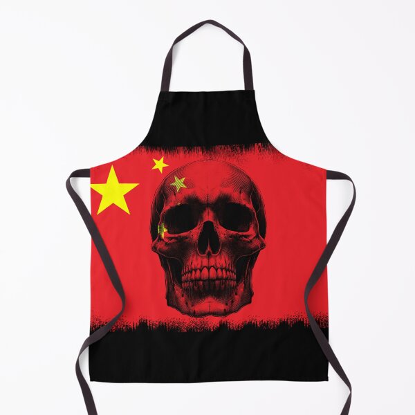 Item preview, CHINA SKULL FLAG NATION RAREART COUNTRY HALLOWEEN #ogirdor designed and sold by ogirdorgraphics.