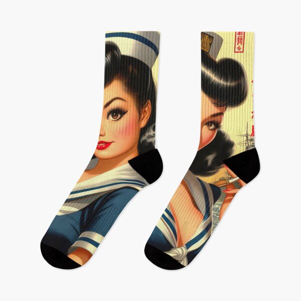 Item preview, Japanese Sailor Pin-up designed and sold by PulpVintage.