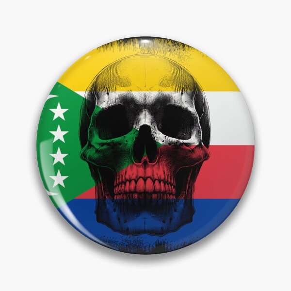 Item preview, COMOROS SKULL FLAG NATION RAREART COUNTRY HALLOWEEN #ogirdor designed and sold by ogirdorgraphics.