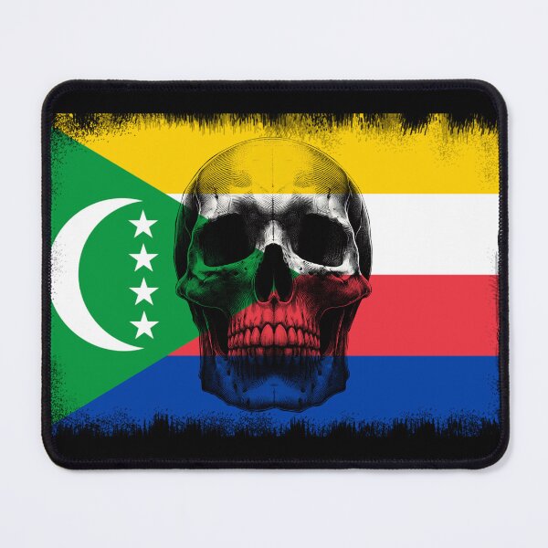 Item preview, COMOROS SKULL FLAG NATION RAREART COUNTRY HALLOWEEN #ogirdor designed and sold by ogirdorgraphics.
