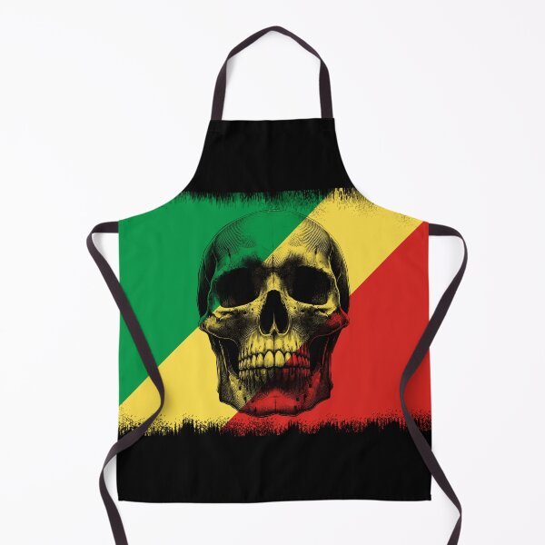 Item preview, REPUBLIC OF THE CONGO SKULL FLAG NATION RAREART COUNTRY HALLOWEEN #ogirdor designed and sold by ogirdorgraphics.