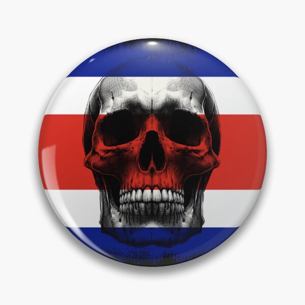 Item preview, COSTARICA SKULL FLAG NATION RAREART COUNTRY HALLOWEEN #ogirdor designed and sold by ogirdorgraphics.