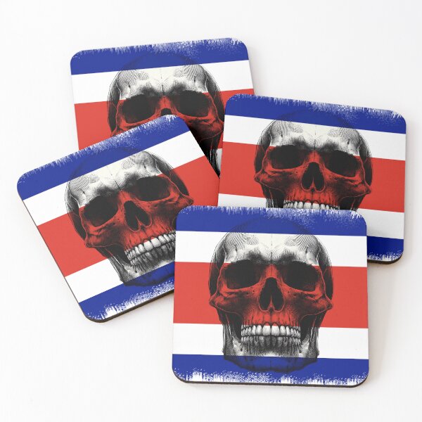 Item preview, COSTARICA SKULL FLAG NATION RAREART COUNTRY HALLOWEEN #ogirdor designed and sold by ogirdorgraphics.