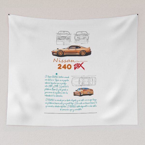 Item preview, Vintage Classic Car Nissan 240 SX designed and sold by PrintCarClub.