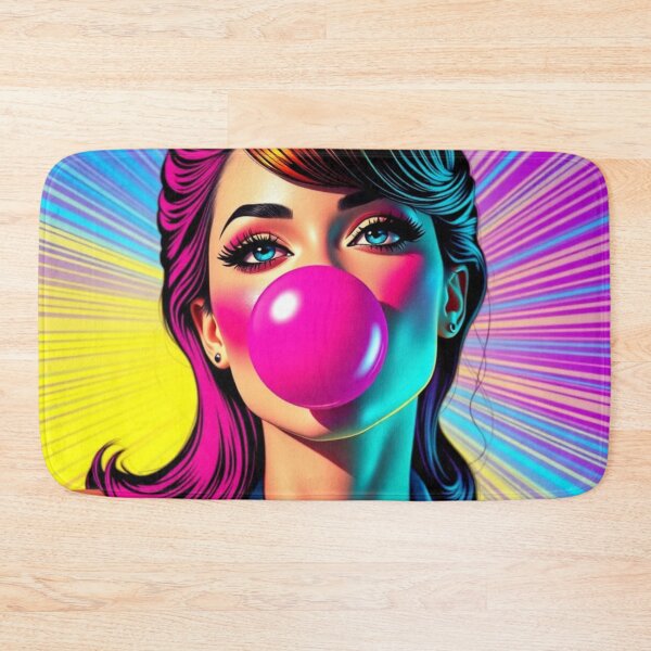 Item preview, Pop Art Bubble Gum Girl designed and sold by Ink And Inspire.