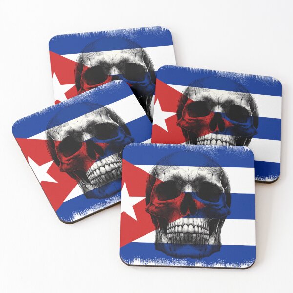 Item preview, CUBA SKULL FLAG NATION RAREART COUNTRY HALLOWEEN #ogirdor designed and sold by ogirdorgraphics.