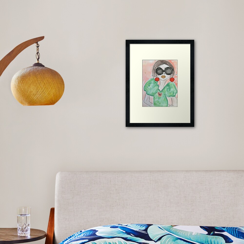 Item preview, Framed Art Print designed and sold by HausofDolls.