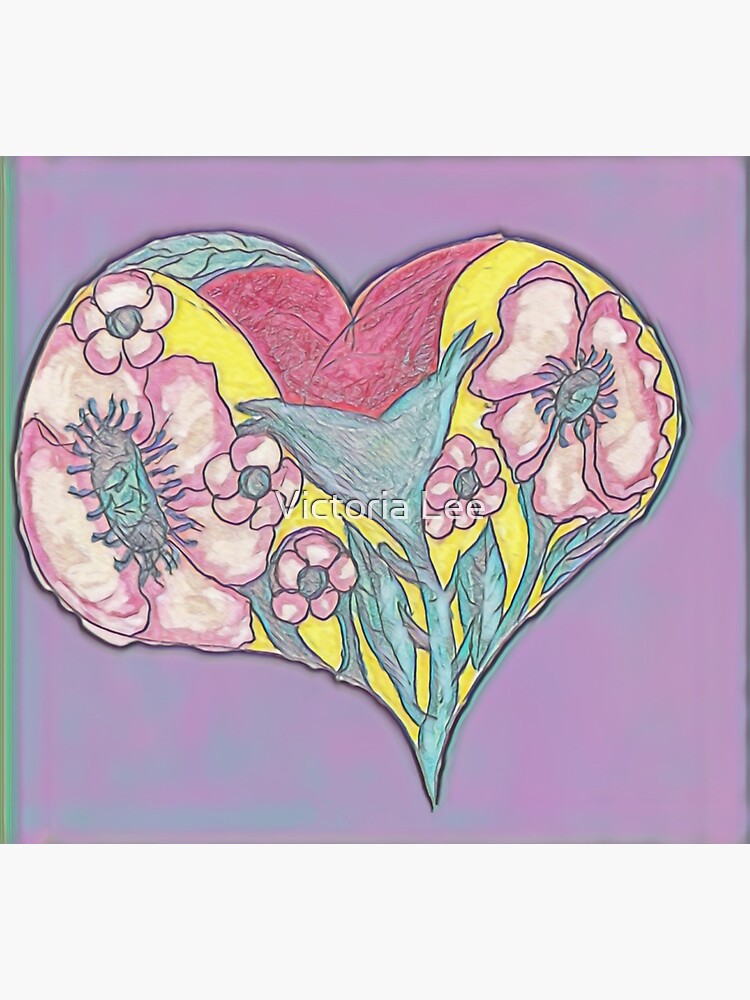 Thumbnail 3 of 3, Sticker, My Heart in Pastels designed and sold by Ladyinthemitten.