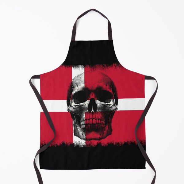 Item preview, DENMARK SKULL FLAG NATION RAREART COUNTRY HALLOWEEN #ogirdor designed and sold by ogirdorgraphics.