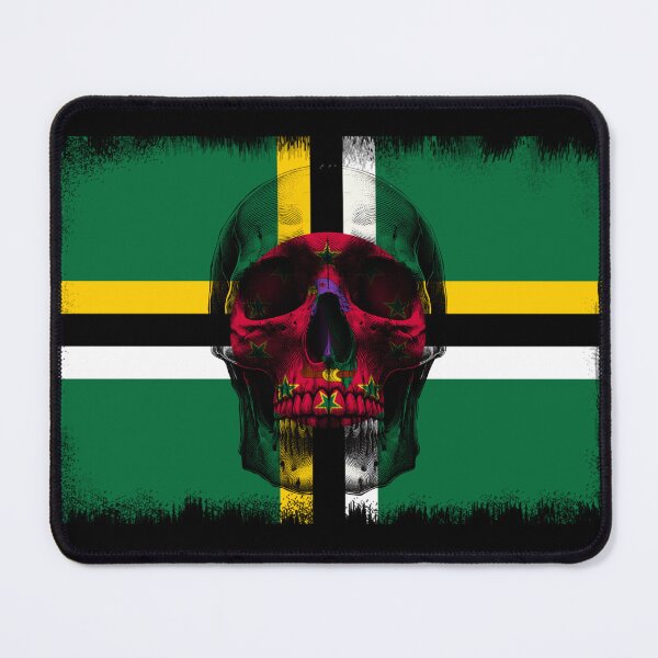Item preview, DOMINICA SKULL FLAG NATION RAREART COUNTRY HALLOWEEN #ogirdor designed and sold by ogirdorgraphics.