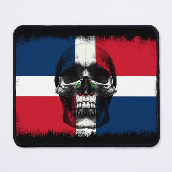 Item preview, DOMINICAN REPUBLIC SKULL FLAG NATION RAREART COUNTRY HALLOWEEN #ogirdor designed and sold by ogirdorgraphics.