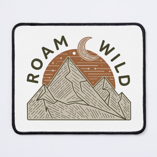Item preview, Roam Wild Minimalist Mountain Adventure Design designed and sold by Bastets Treazures.