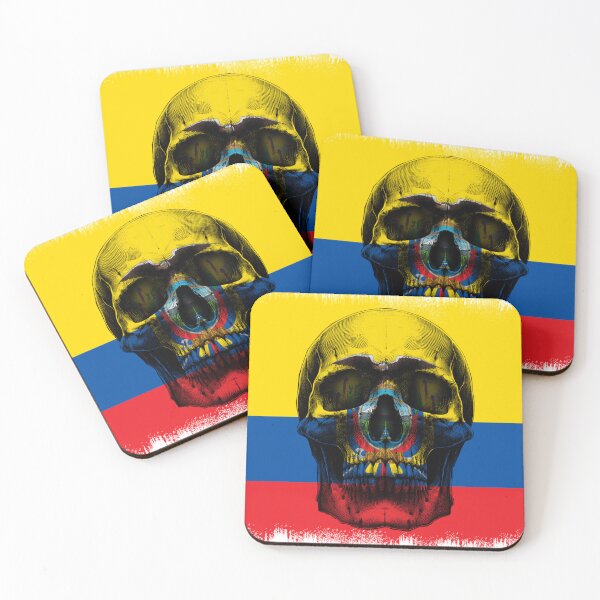 Item preview, ECUADOR SKULL FLAG NATION RAREART COUNTRY HALLOWEEN #ogirdor designed and sold by ogirdorgraphics.