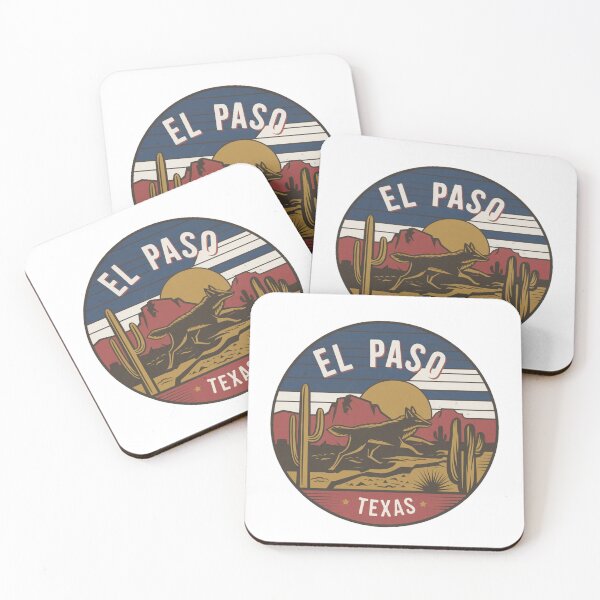 Item preview, El Paso, Texas | Desert Sunset: Iconic Coyote and Texas Flag Colors designed and sold by CircinusStore.