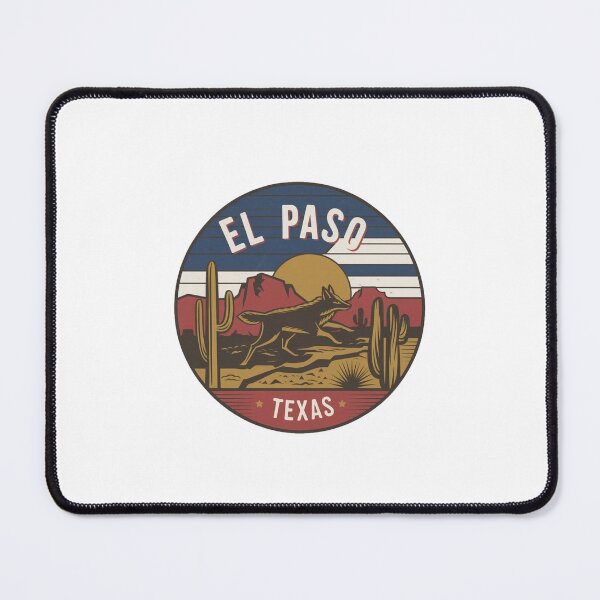 Item preview, El Paso, Texas | Desert Sunset: Iconic Coyote and Texas Flag Colors designed and sold by CircinusStore.