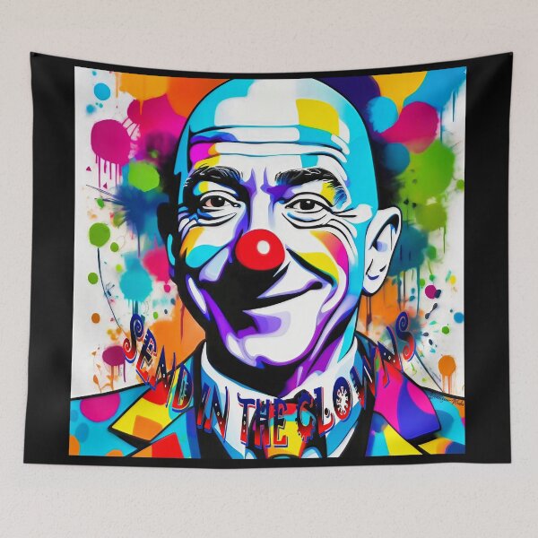 Item preview, USA Political Satire Jeff Bezos MAGA Circus clown designed and sold by Drone-tees.