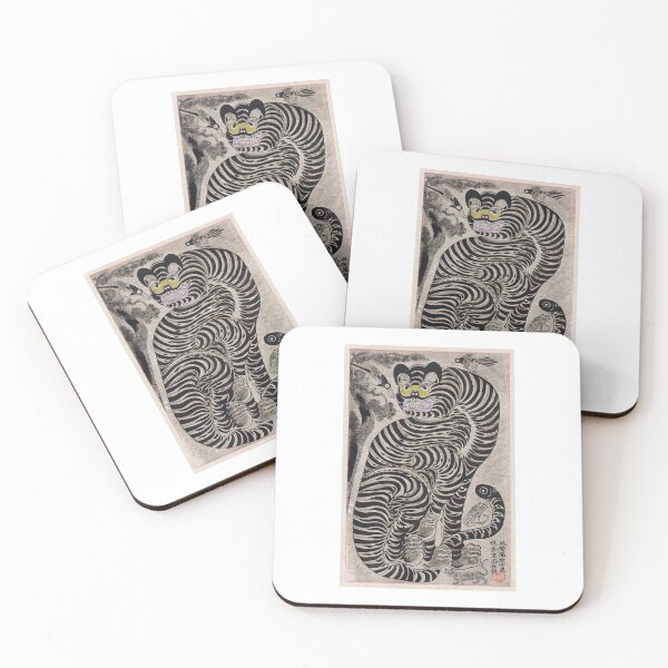 Item preview, Talismanic tiger vintage Japanese painting designed and sold by TeeARTHY.