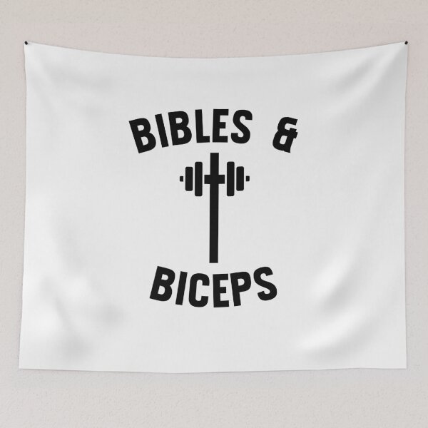 Item preview, Bibles and Biceps barbell Christian Workout cross gym designed and sold by snowry.