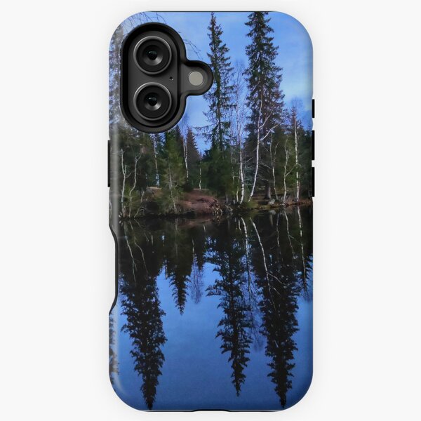 The reflection of the forest iPhone Tough Case