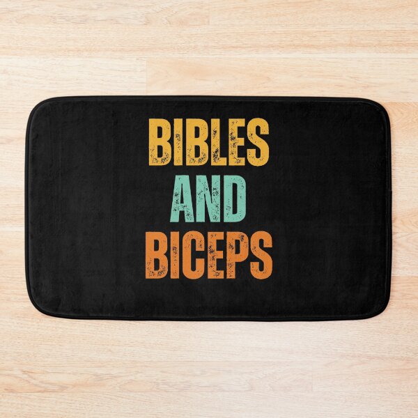 Item preview, Retro Bibles and Biceps Christian Workout gym fitness designed and sold by snowry.