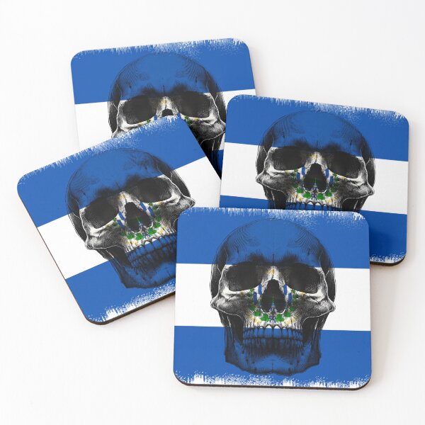 Item preview, EL SALVADOR SKULL FLAG NATION RAREART COUNTRY HALLOWEEN #ogirdor designed and sold by ogirdorgraphics.