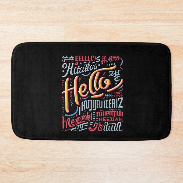 Item preview, Hello in 22 Different Languages Word ESL World Hello Day designed and sold by Dressed For  Duty.