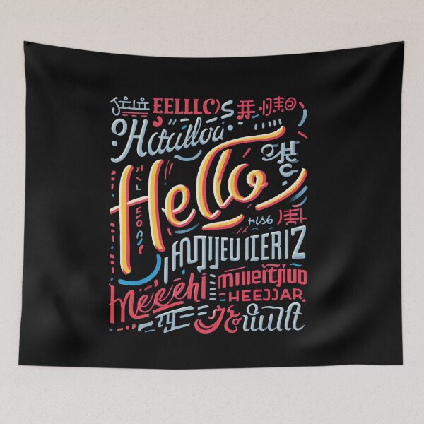 Item preview, Hello in 22 Different Languages Word ESL World Hello Day designed and sold by Dressed For  Duty.