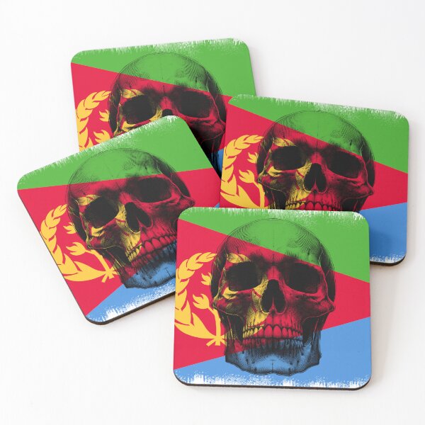 Item preview, ERITREA SKULL FLAG NATION RAREART COUNTRY HALLOWEEN #ogirdor designed and sold by ogirdorgraphics.