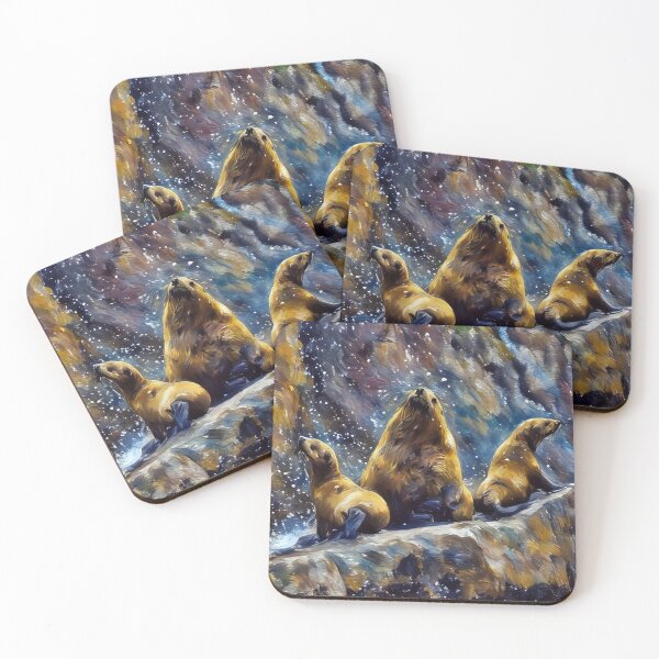 Item preview, Sea Lions Enduring the Waves designed and sold by The Wandering Bookworm.
