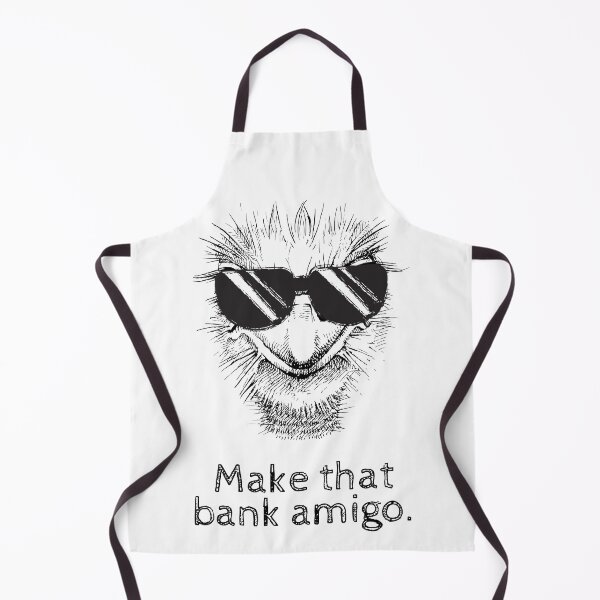 Item preview, Go Make That Bank Amigo Funny Ostrich designed and sold by BeWilDesigns.