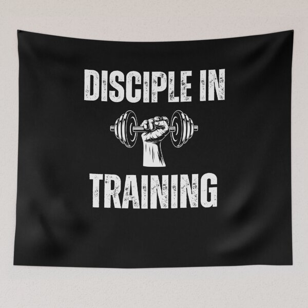 Item preview, Disciple in training dumbbell Christian Workout gym fitness designed and sold by snowry.