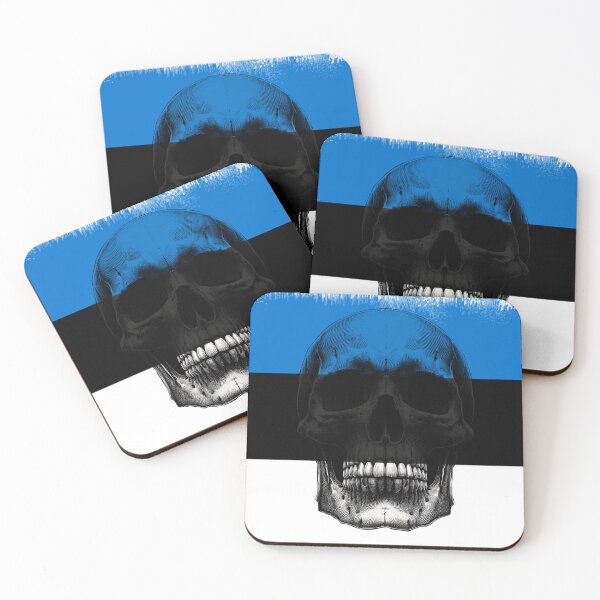 Item preview, ESTONIA SKULL FLAG NATION RAREART COUNTRY HALLOWEEN #ogirdor designed and sold by ogirdorgraphics.