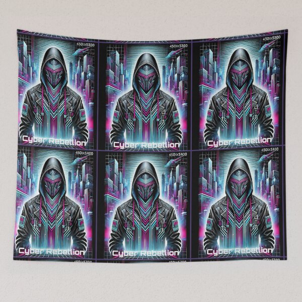 Item preview, Cyber Rebellion - Neon Warrior designed and sold by MyArtworkStudio.