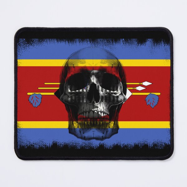 Item preview, ESWATINI SKULL FLAG NATION RAREART COUNTRY HALLOWEEN #ogirdor designed and sold by ogirdorgraphics.