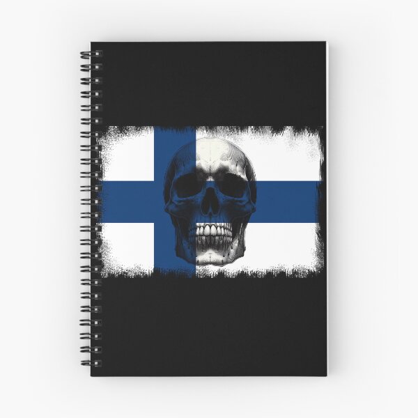 Item preview, FINLAND SKULL FLAG NATION RAREART COUNTRY HALLOWEEN #ogirdor designed and sold by ogirdorgraphics.
