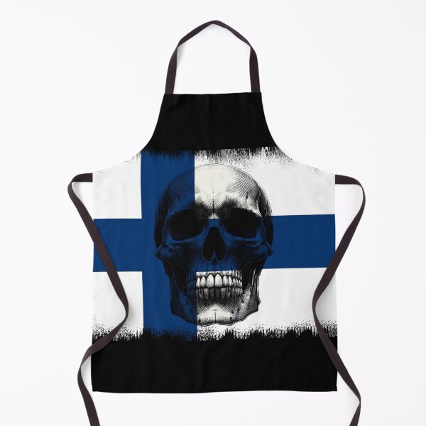 Item preview, FINLAND SKULL FLAG NATION RAREART COUNTRY HALLOWEEN #ogirdor designed and sold by ogirdorgraphics.