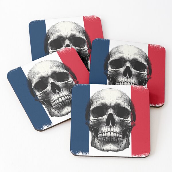 Item preview, FRANCE SKULL FLAG NATION RAREART COUNTRY HALLOWEEN #ogirdor designed and sold by ogirdorgraphics.