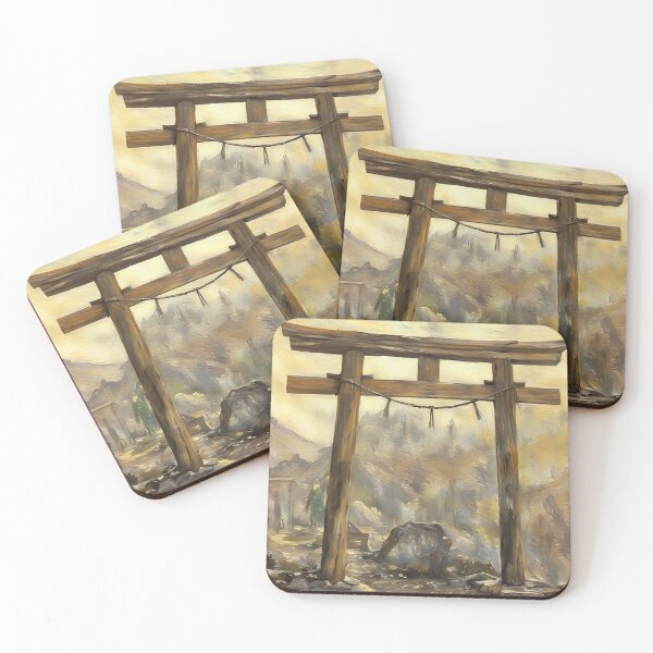 Item preview, Mountaintop Shrine, Toyama Japan designed and sold by The Wandering Bookworm.