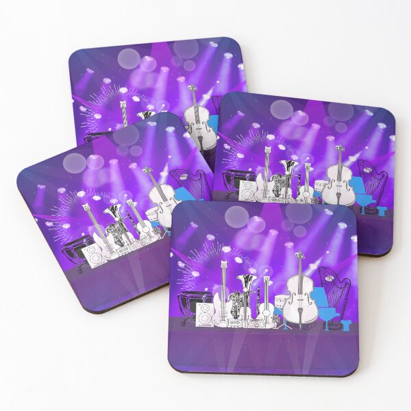 Item preview, Eclectic Mix of Musical Instruments In The Spotlight designed and sold by BrightrDayMusicArt.