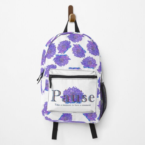 Item preview, Lotus Flower Art - "Pause, Take a Moment" Mindfulness Quote designed and sold by aadventures.