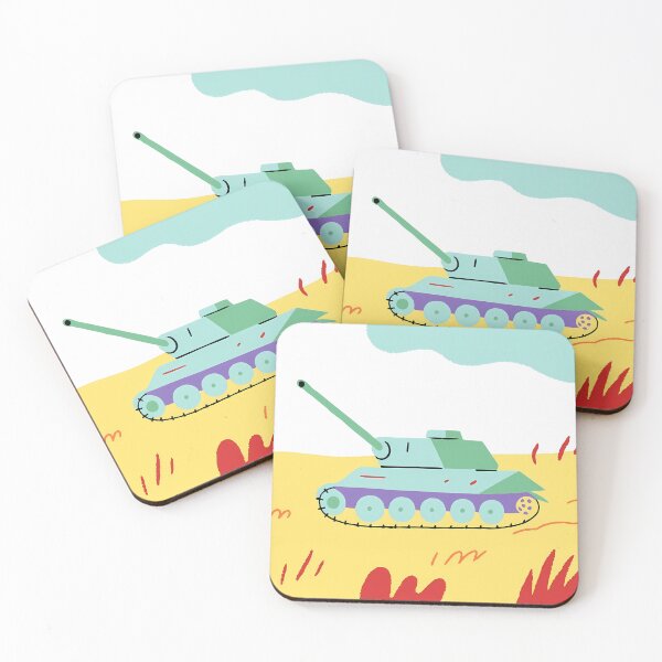 Item preview, Colorful Tanks Vibrant Landscape Military Art Abstract Warfare designed and sold by ART ATTACK ZONE.