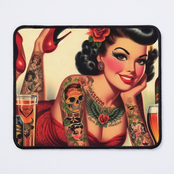 Item preview, Old School Beer Pin-up designed and sold by PulpVintage.